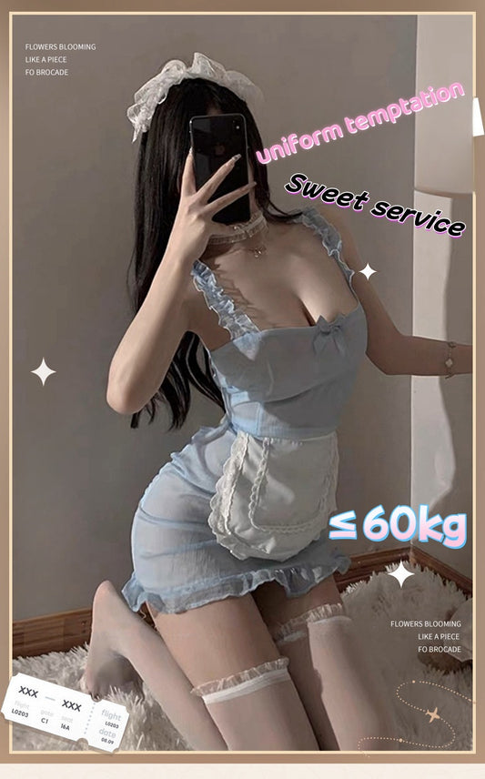 A73  Japanese pure love little maid sexy sweet slip dress role play sexy underwear maid pure cute