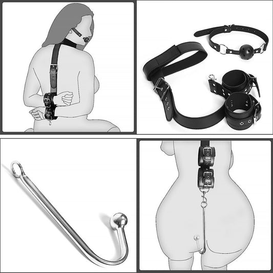 SM8 Couples flirting sm sex props anal plugs alternative training handcuffs shackles adult products