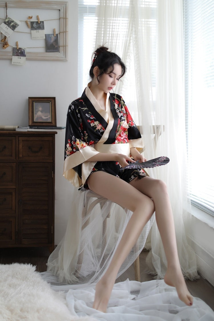 A42  Japanese kimono seductive  sexy underwear cute playful role play