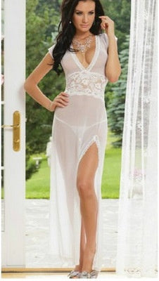 C55  European and American tulle sexy underwear sexy uniform transparent temptation tulle pajamas